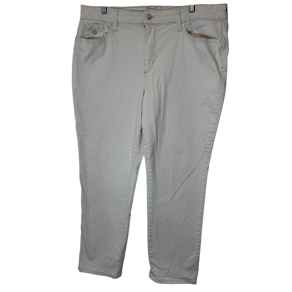 Gloria Vanderbilt Amanda 2.0 Slim Fit Jeans Off White Size 16 Stretch‎